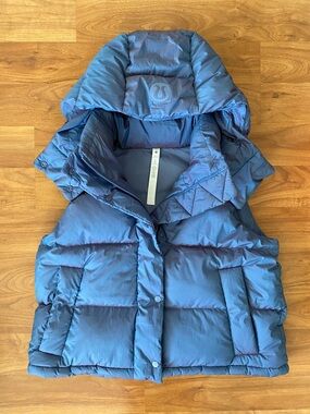 ❤️ Lululemon Wunder Puff Cropped Vest Size 6 Iridescent Blue Purple Size 6 NWOT
